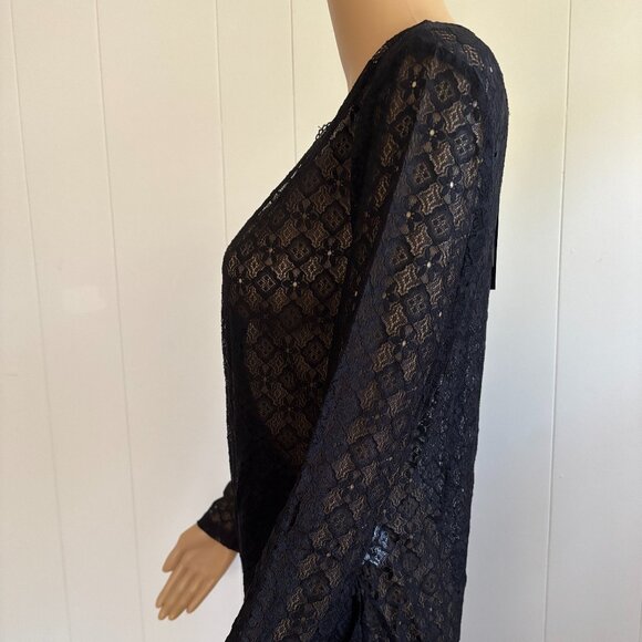 New NaaNaa Longsleeve Lace Bodysuit - Black / UK 14 - Picture 3 of 6